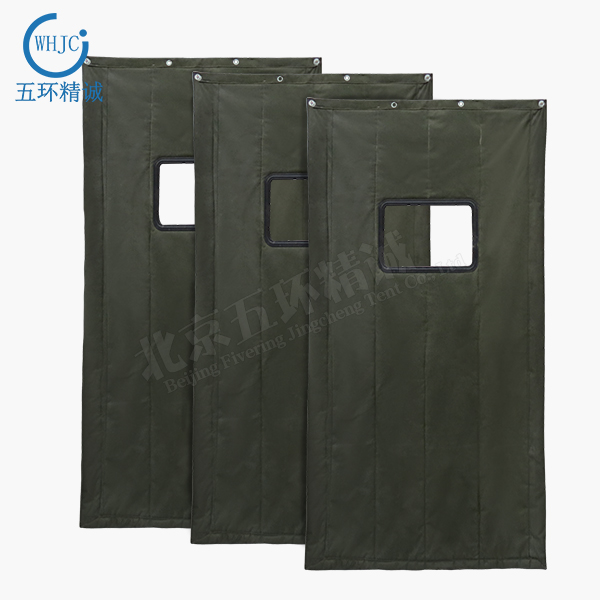 whjc117 定做皮革帆布牛津布材質(zhì)棉門簾加厚隔音防水保暖夏季空調(diào)簾子